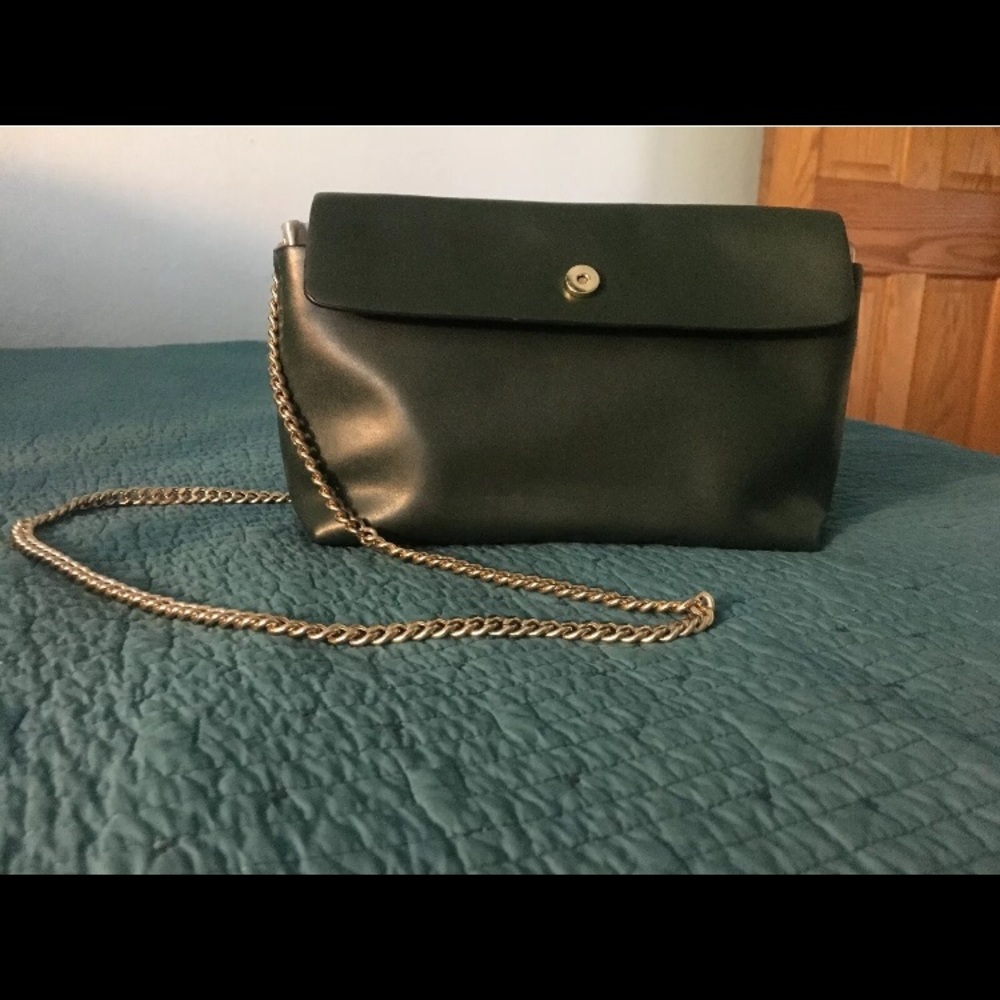New w/ tags Zara Green Cocktail Purse Gold Chain